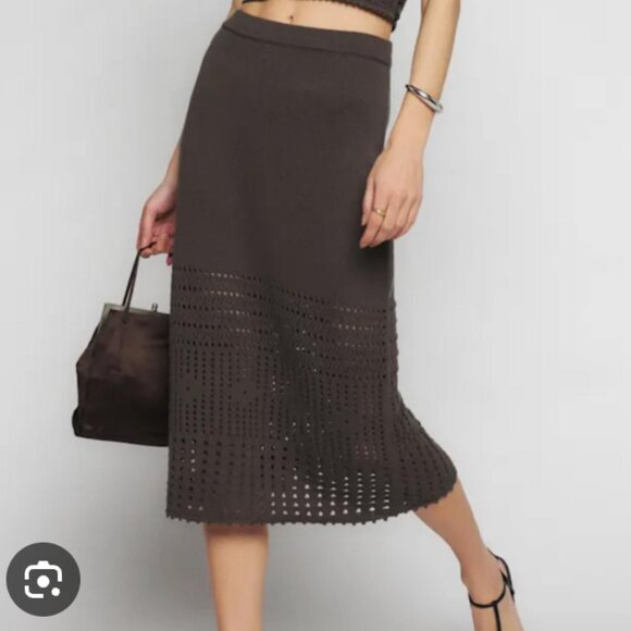 Reformation Brown Crochet Set - Picture 3 of 9